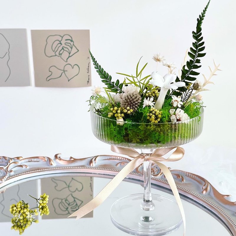 茉莉的高脚仪式感 / 永生花 / 订制 / 桌花 - 干燥花/捧花 - 植物．花 