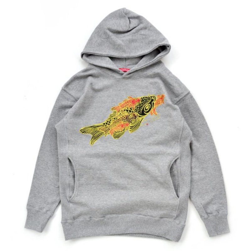 连帽衫  Red Carp - GRY - 中性连帽卫衣/T 恤 - 棉．麻 银色