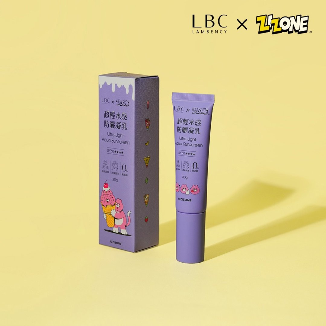 LAMBENCY x ZIZONE 夏日冰淇淋联名系列 - 超轻水感防晒凝乳 30g - 防晒 - 其他材质 
