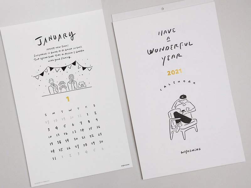 WHOSMiNG - HAVE A WONDERFUL YEAR 2021月历 - 年历/台历 - 纸 