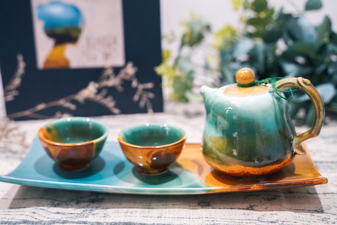 茶壶杯盘组(一壶二杯一盘)・三毛撒哈拉系列/送礼包装/小卡代写 - 茶具/茶杯 - 瓷 