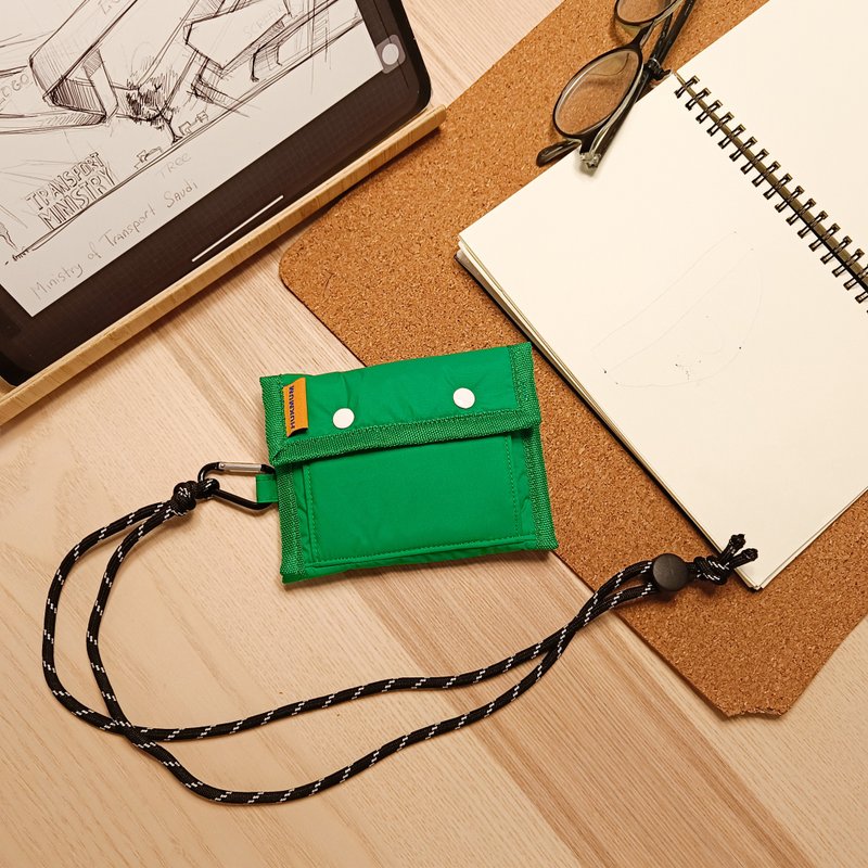 Pick lanyard wallet : Green - 皮夹/钱包 - 尼龙 绿色