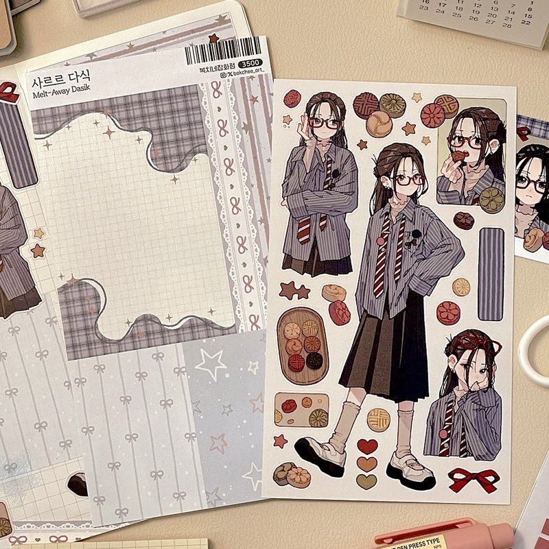 贴纸组 - 融化于口的茶点 - 贴纸 - 纸 