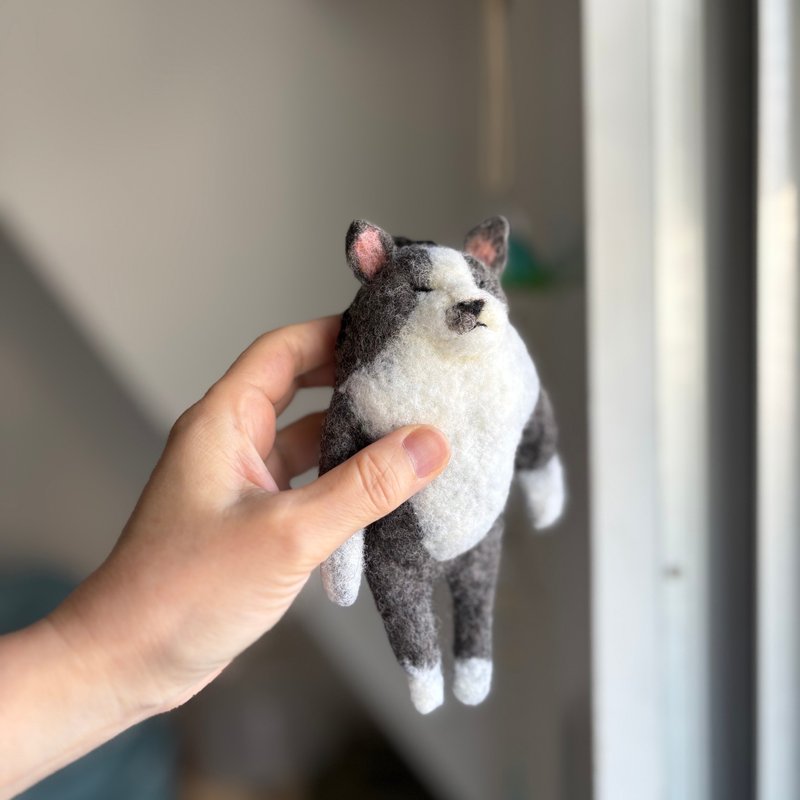 灰钥匙扣 - 钥匙链/钥匙包 - 羊毛 灰色