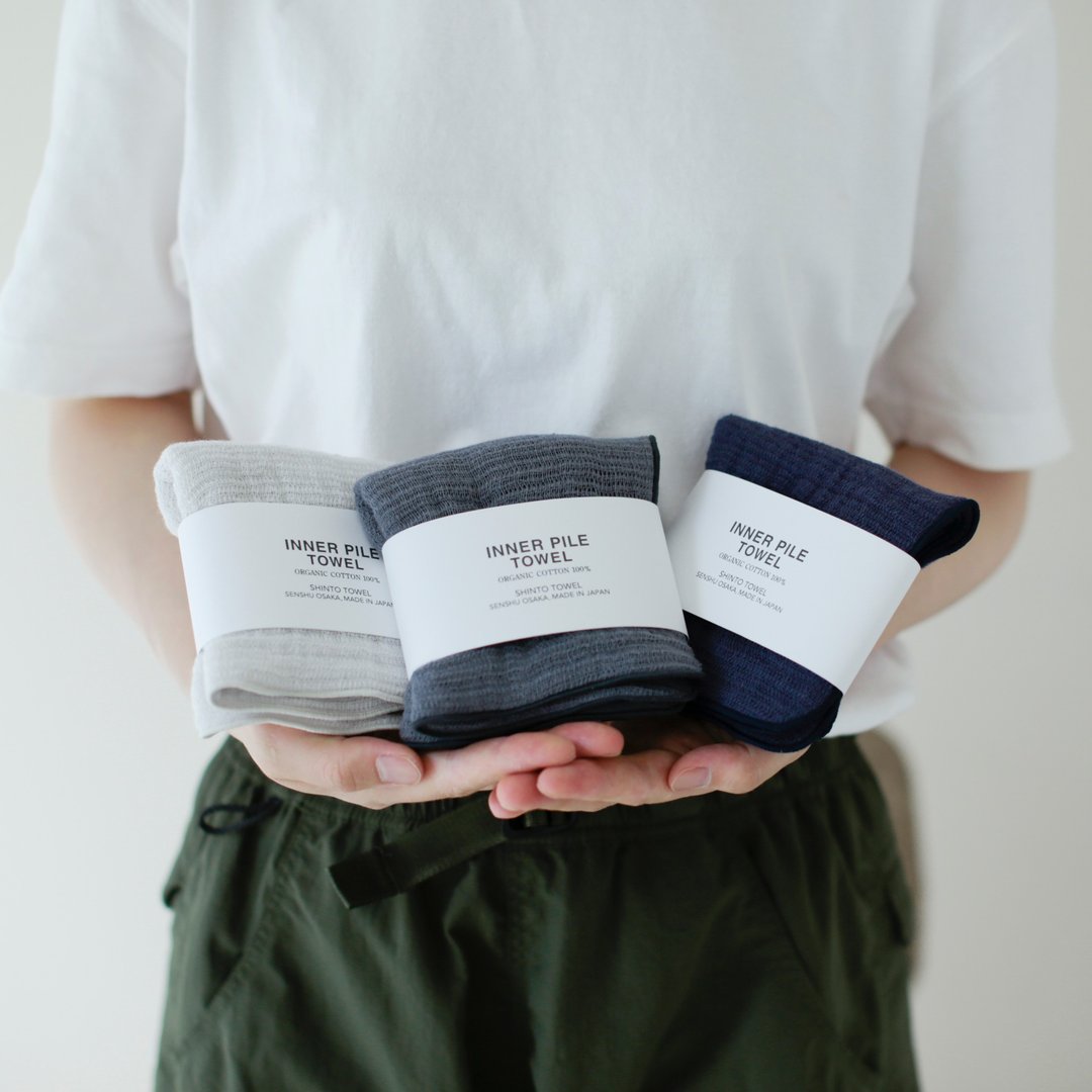 日本制 INNER PILE 100% 有机棉 手帕 擦手巾 by SHINTO TOWEL - 毛巾浴巾 - 棉 多色
