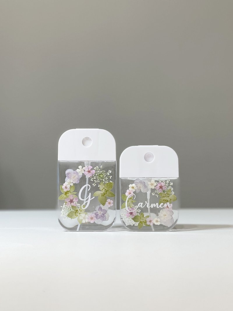 【DIY押花喷雾瓶－花环款】自订名字 定制化 消毒瓶 防疫用品 - 收纳用品 - 塑料 