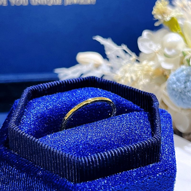 玩赏级珠宝 | 极细菱角刻文线戒 | 洗手免摘 - 戒指 - 其他金属 