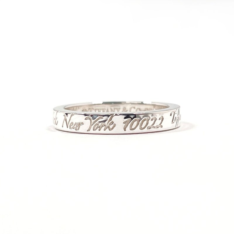 【日本直送 二手美品】7.5 号 蒂芙尼 TIFFANY&Co. Notes Narrow New York 戒指 银 925 饰品 - 戒指 - 纯银 银色