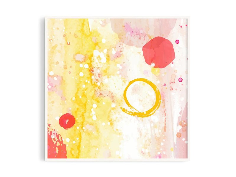 色彩图7_3丨插画/挂画/海报/台湾制原木画框/A4/尺寸可定制 - 海报/装饰画/版画 - 纸 粉红色