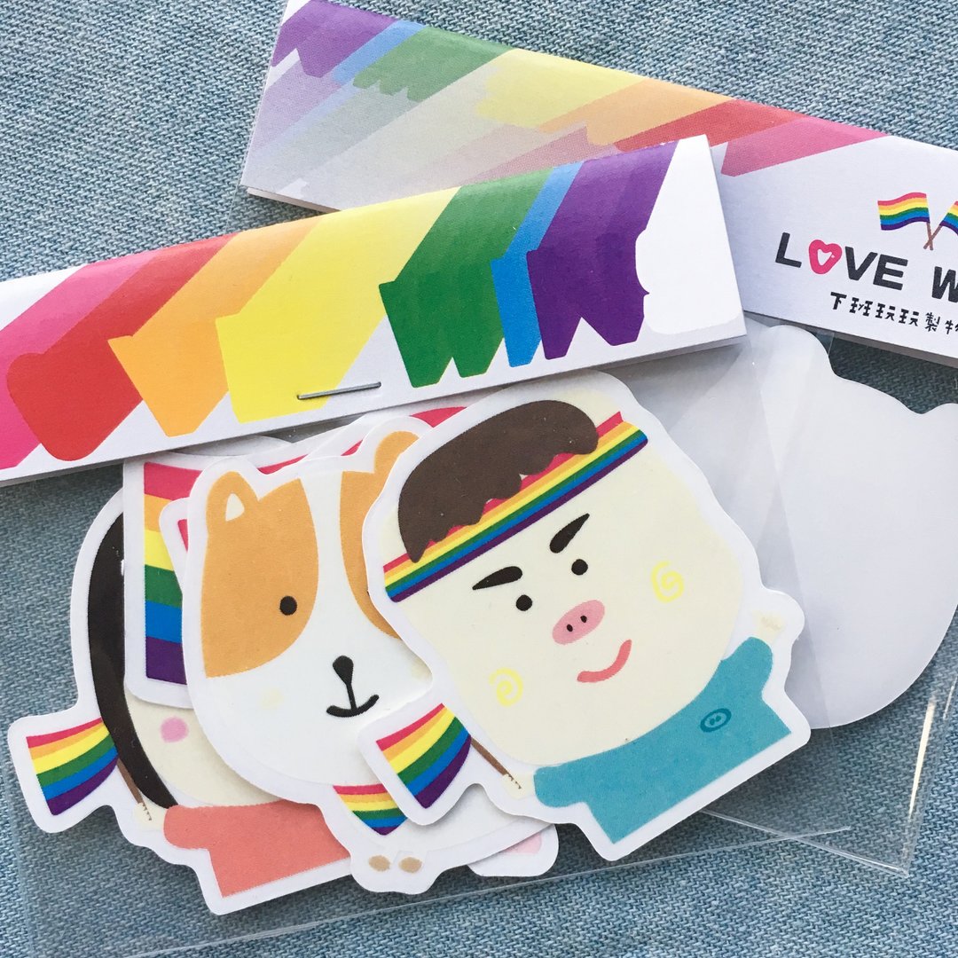 LOVE WINS 彩虹贴纸包 - 贴纸 - 纸 多色