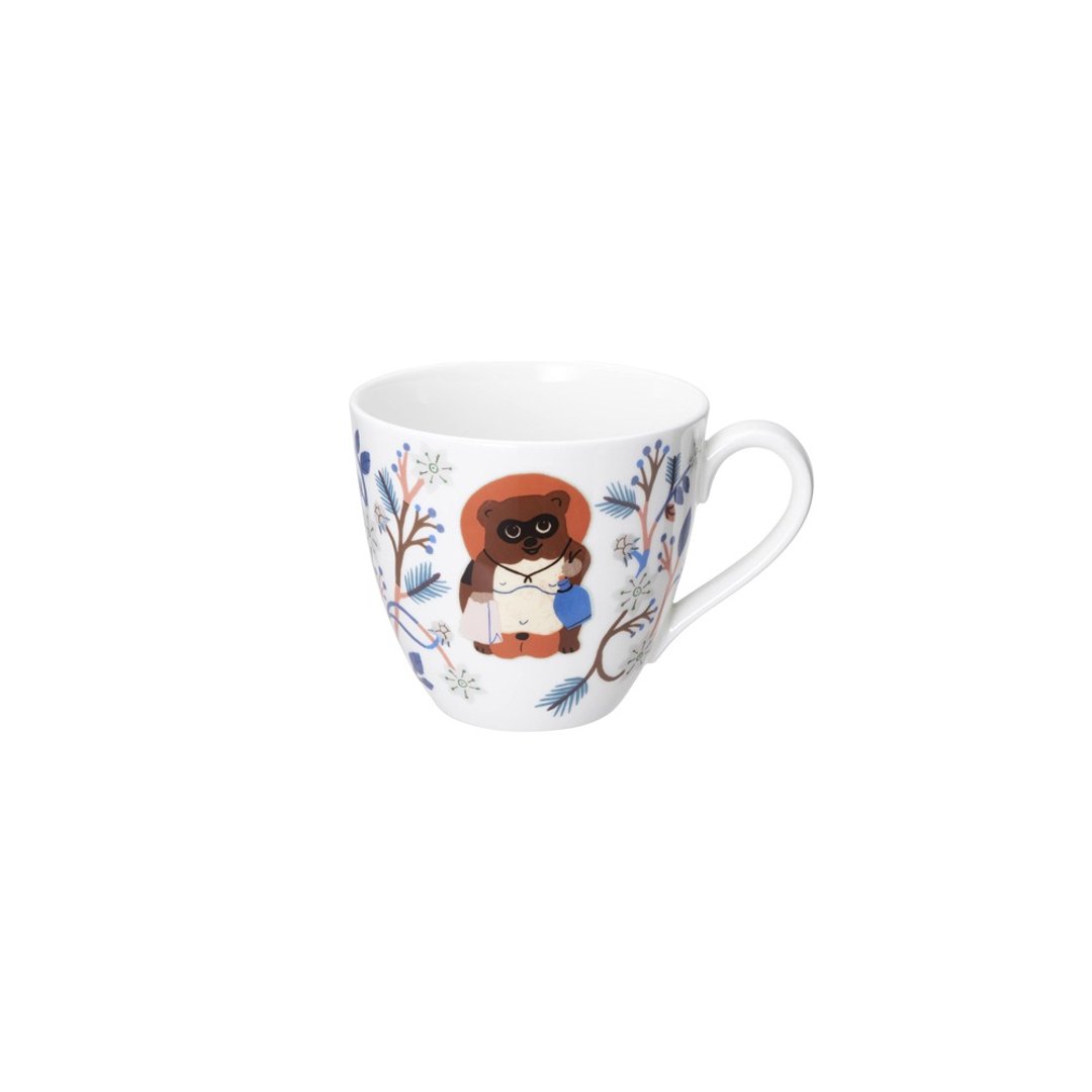 日本NARUMI Monika Forsberg 开运福狸骨瓷马克杯-300ml - 咖啡杯/马克杯 - 瓷 蓝色