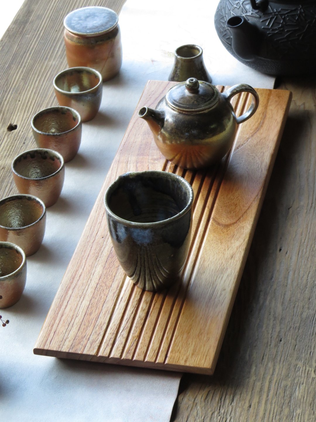 HO MOOD 解构系列—手作 原木茶盘 - 杯垫 - 木头 咖啡色