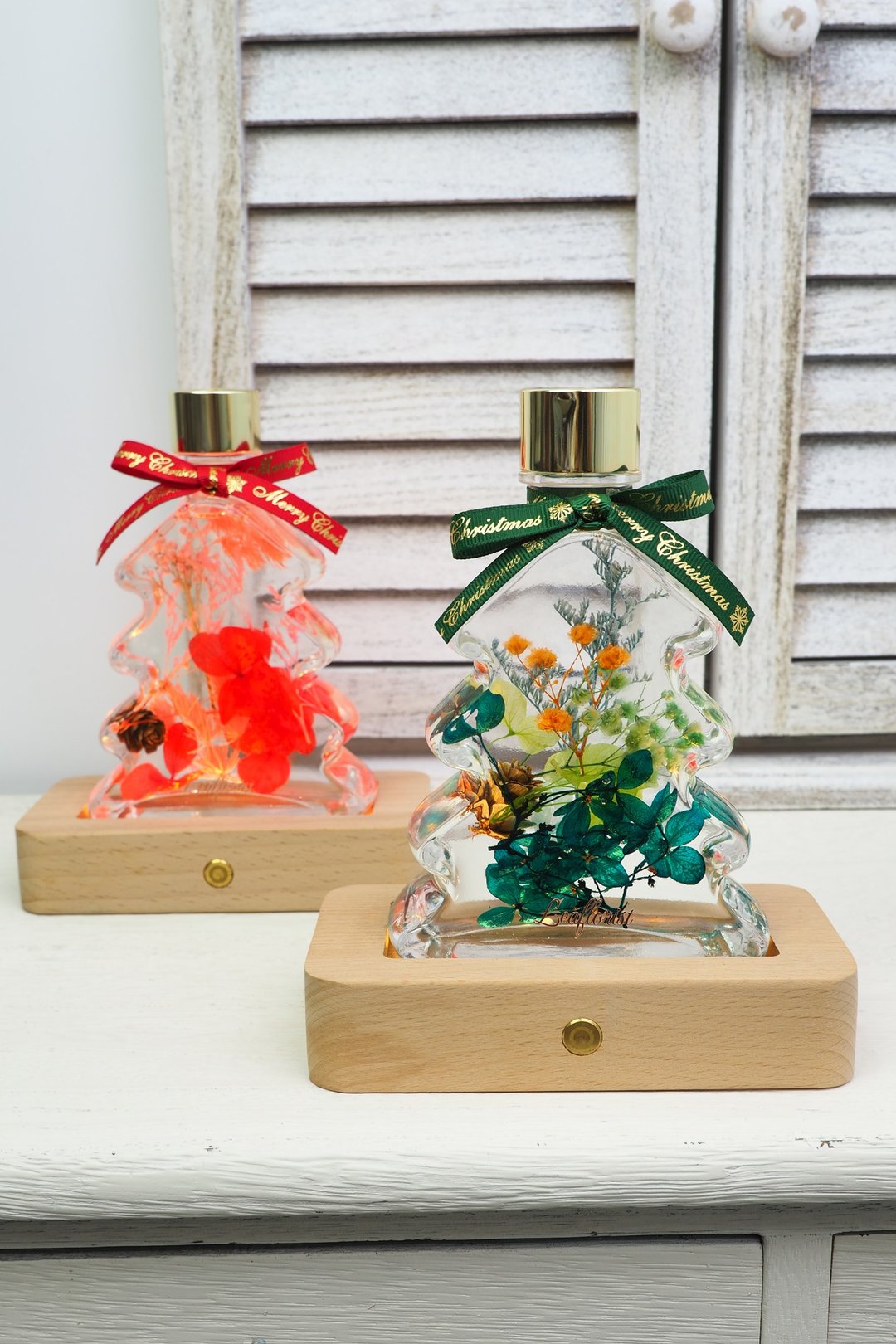 圣诞限定 浮游花香薰扩香瓶 礼盒套装 - 香薰/精油/线香 - 玻璃 绿色