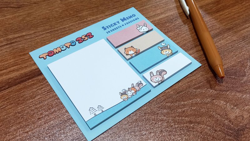 吐雾兔 森林玩耍便利贴 - 便条纸/标签贴 - 纸 蓝色