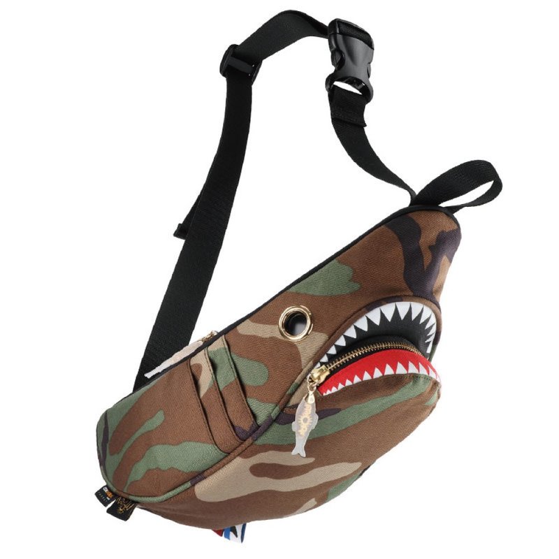 Morn Creations 正版鲨鱼腰包-迷彩 (SK-410-CA) - 侧背包/斜挎包 - 纸 多色