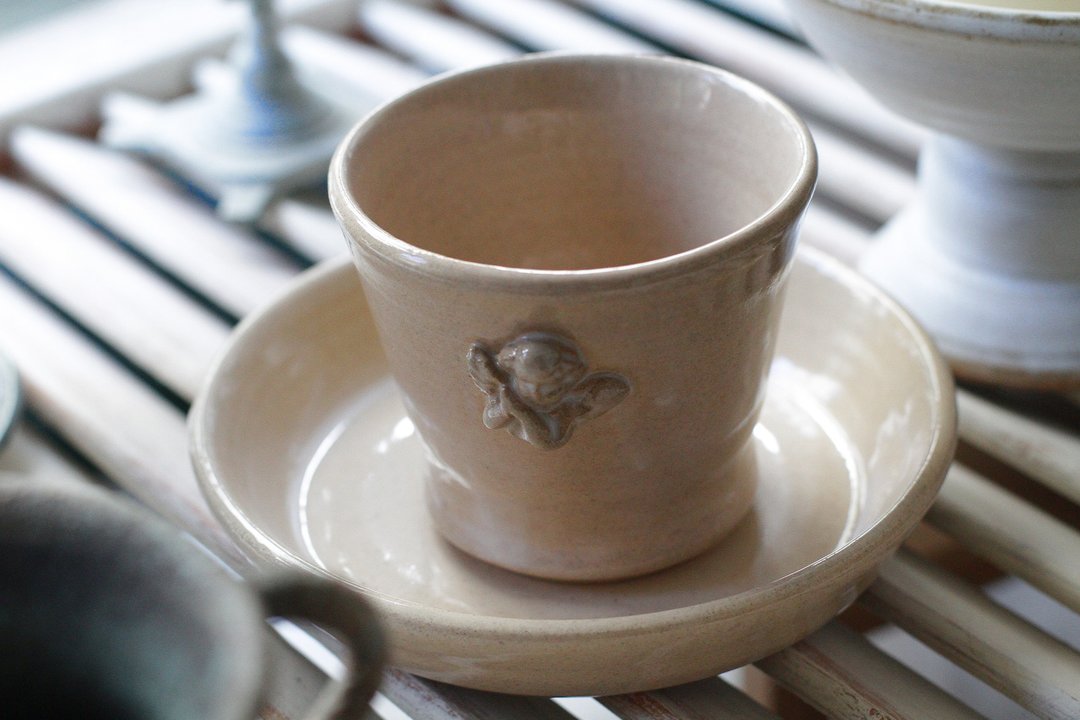 法式茶杯组 - 茶具/茶杯 - 陶 咖啡色