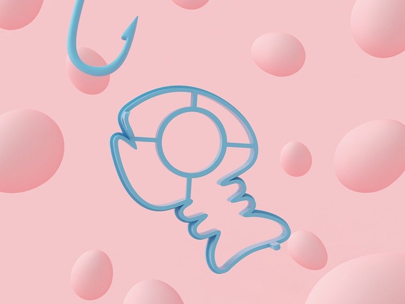 Fishbone 鱼骨头煎蛋器 - 厨房用具 - 硅胶 蓝色