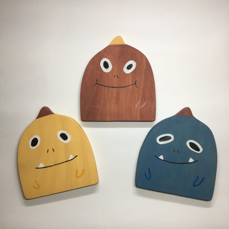 woowood-独角怪原木杯垫 - 杯垫 - 木头 多色