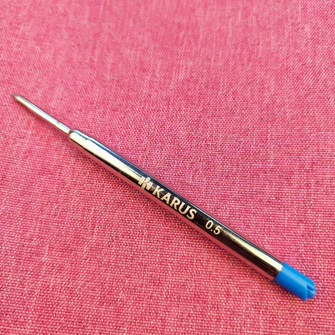 0.5 珠头・中性油墨(蓝色)・金属壳派克G2笔芯 - 圆珠笔/中性笔 - 不锈钢 