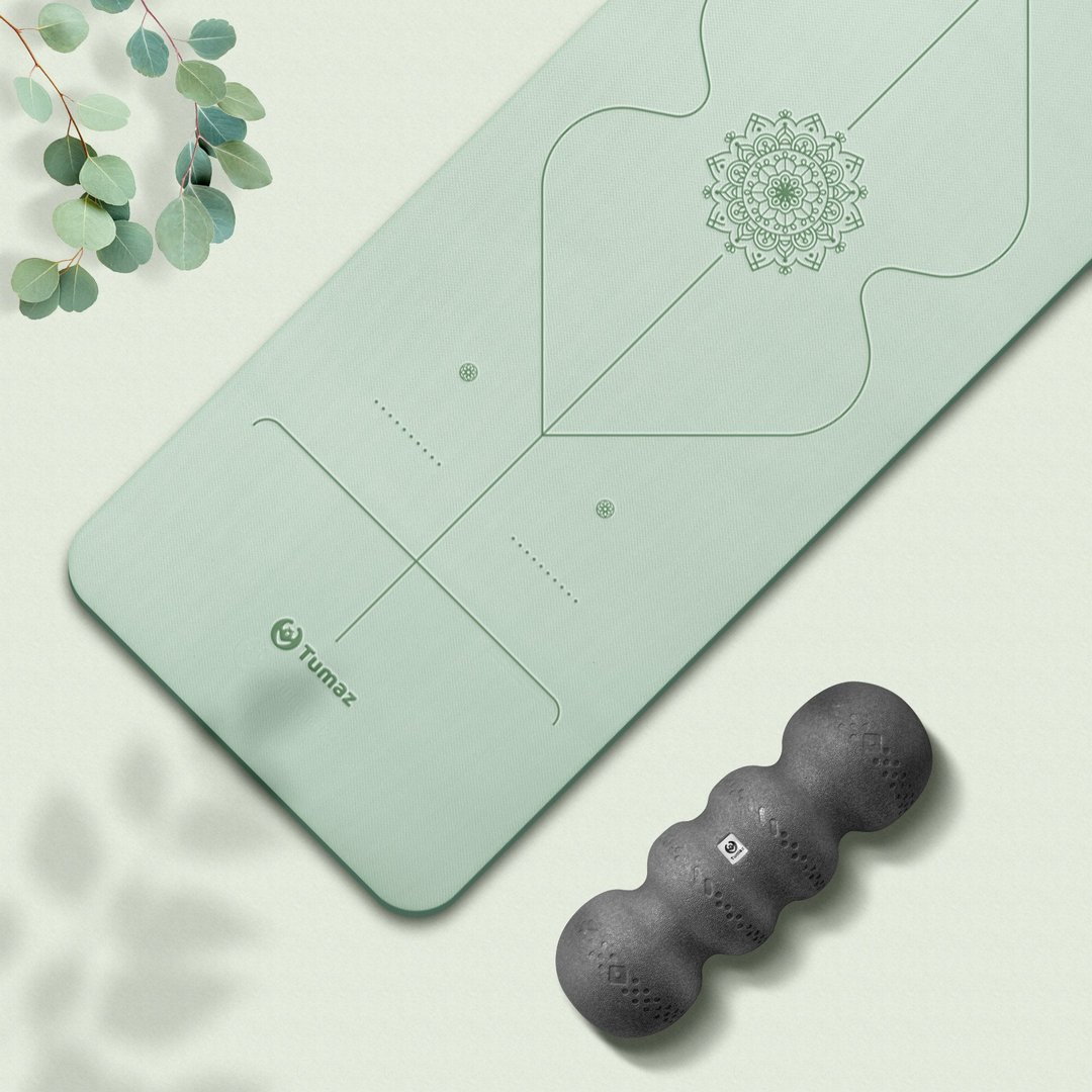 【Tumaz月熊】【周年庆组】TPE瑜珈垫+弧形滚筒 - 运动/健身用品 - 其他材质 绿色