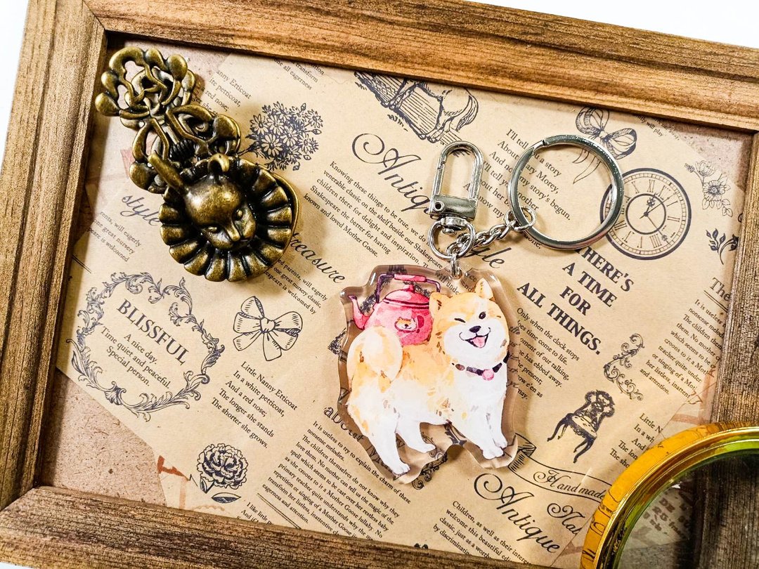KR519可愛吊飾cute pendant_柴犬Shiba Inu.E/ 晶透吊飾_鑰匙圈 - 钥匙链/钥匙包 - 塑料 多色