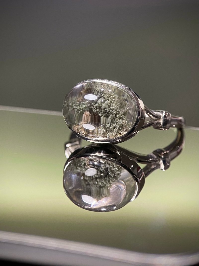 天然绿幽灵 S925银戒指 招财聚财 - 戒指 - 水晶 