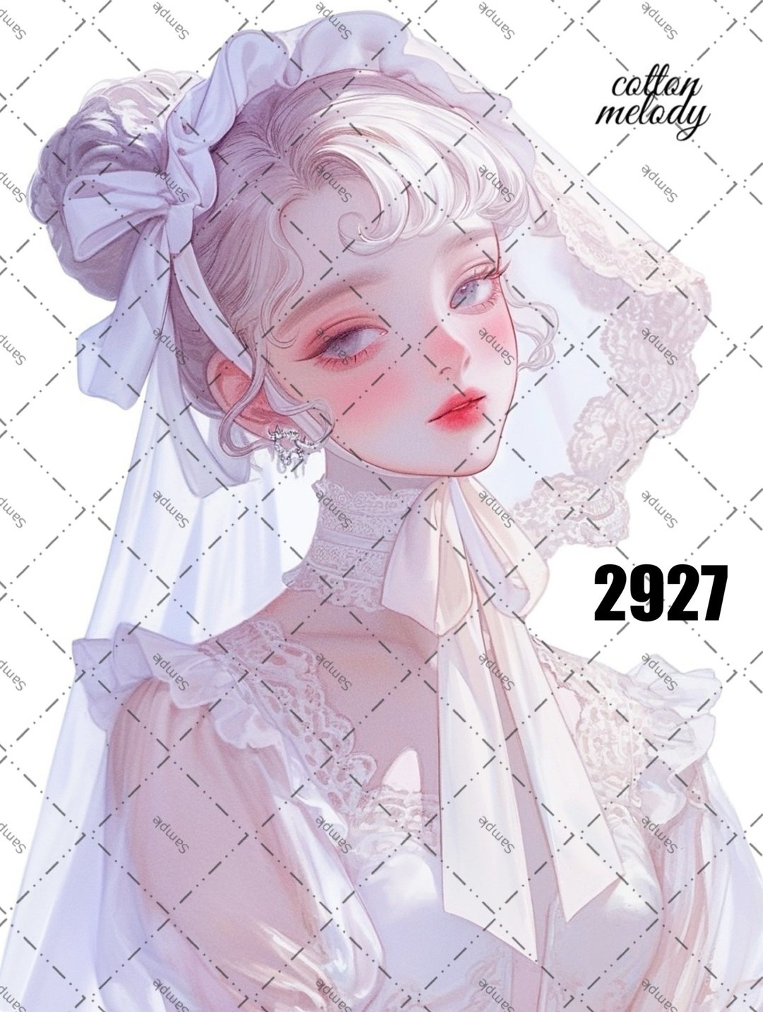 original sticker no.2927 人物贴纸 原创贴纸 原创人物贴纸 装饰贴纸 cotton melody - 贴纸 - 纸 