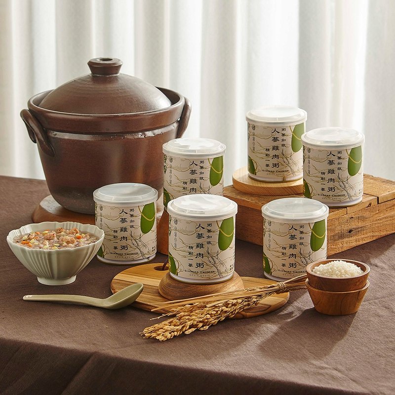 【谷溜谷溜】这粥有礼人蔘鸡肉粥(300g/罐) 深红锅物联名粥 - 熟食小吃 - 其他材质 白色