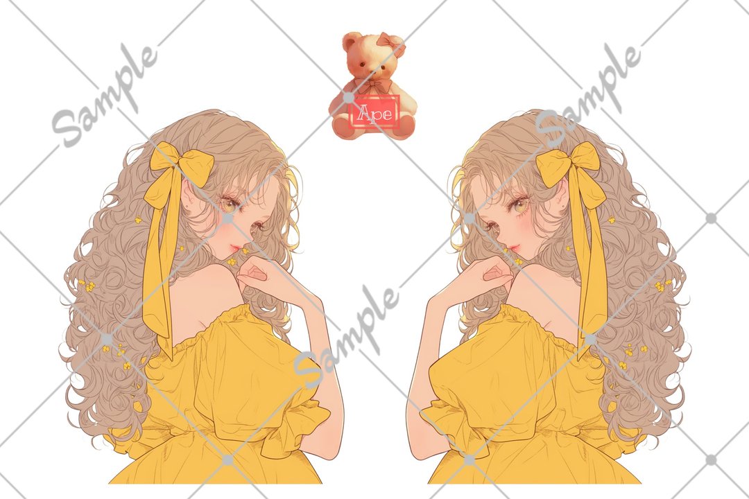 原创人物贴纸 装饰贴纸 P010 一组5张 - 贴纸 - 纸 