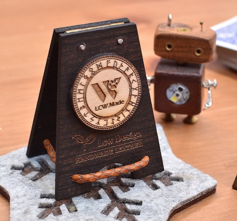 【定制雷雕】超可爱木质小招牌/桌上型小立牌(需与设计师讨论) - 摆饰 - 木头 咖啡色