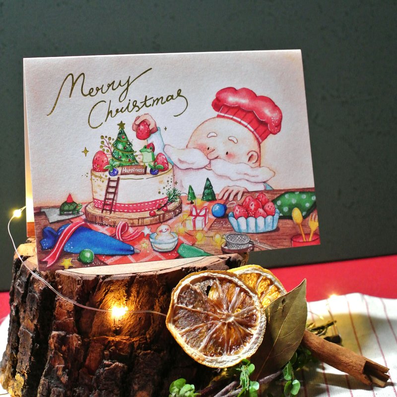 圣诞卡片| 圣诞蛋糕 - 卡片/明信片 - 纸 红色