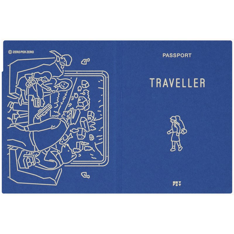护照套 旅人 / 蓝色 - 护照夹/护照套 - 纸 