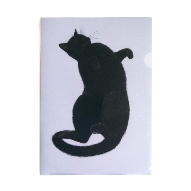 A4 透明文件夹 ~ 黑猫 - 文件夹/资料夹 - 塑料 灰色