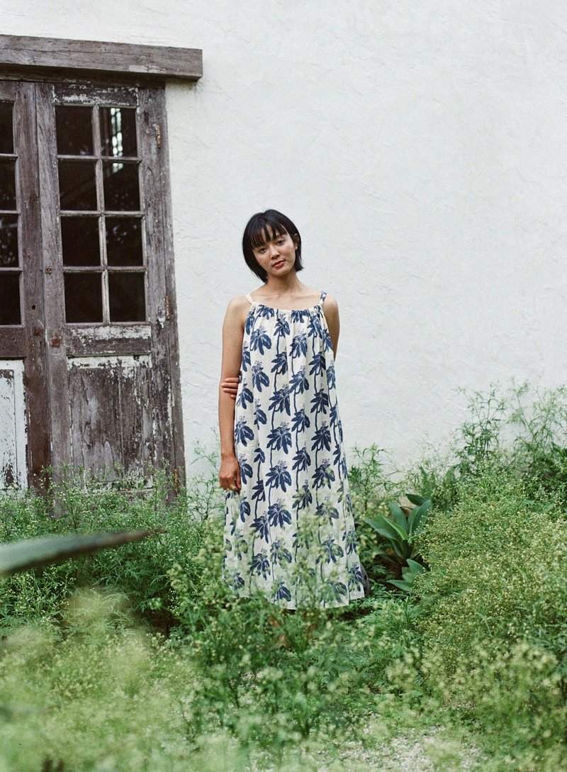 Mulmul 蓝色的帐篷连衣裙 - 洋装/连衣裙 - 棉．麻 蓝色