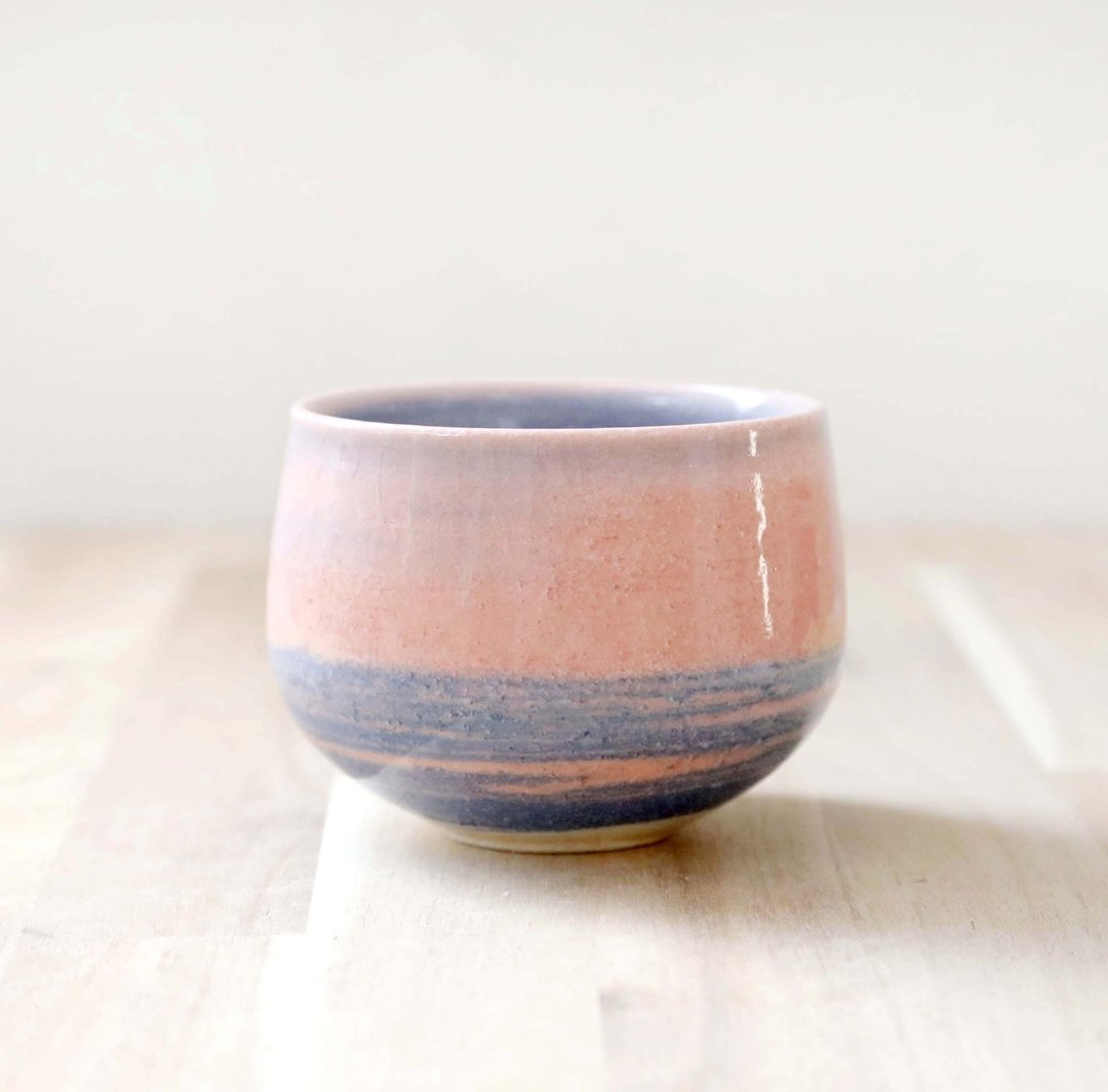 揉好的茶杯 早晨的天空 4 - 茶具/茶杯 - 陶 粉红色