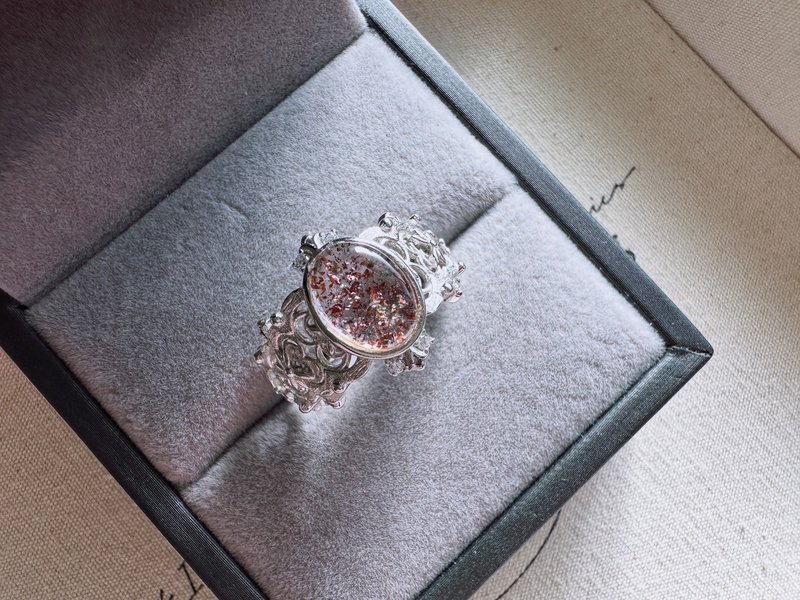 彼岸花超七水晶 s 925 银 - 戒指 - 水晶 