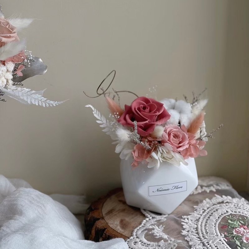 | 暧永生盆花 |  居家摆设/开幕志庆/乔迁礼 - 干燥花/捧花 - 植物．花 粉红色