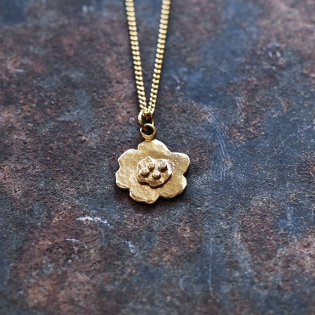 Anemone Necklace N529 - 项链 - 其他金属 金色
