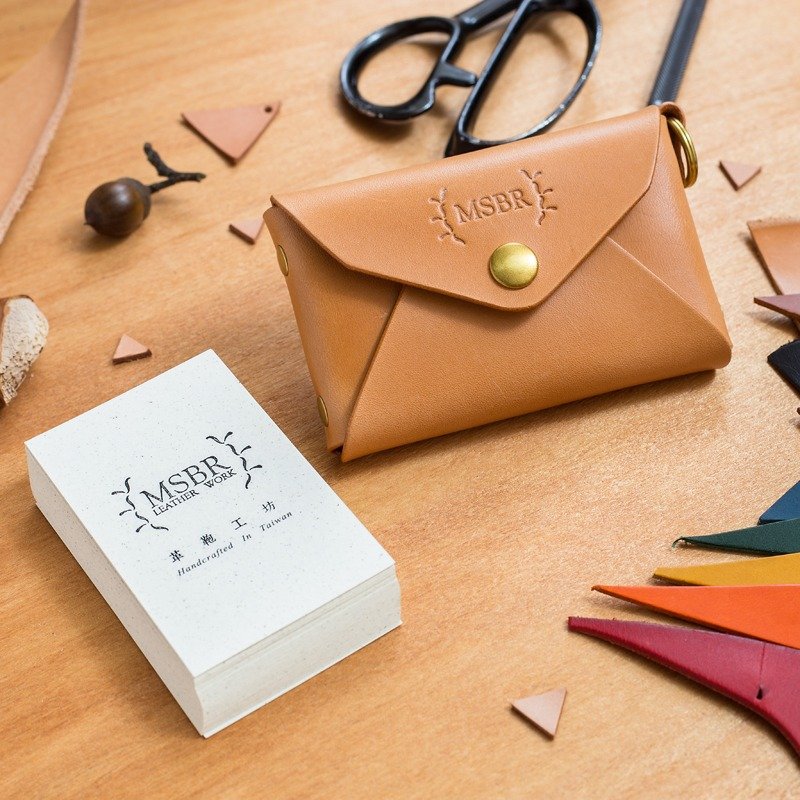 简约名片零钱包(原色) - 名片夹/名片盒 - 真皮 橘色