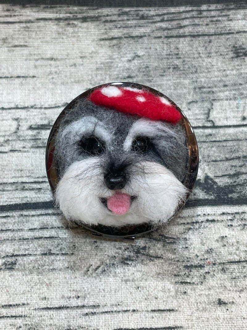 羊毛毡狗狗双面镜盒 - 其他 - 羊毛 