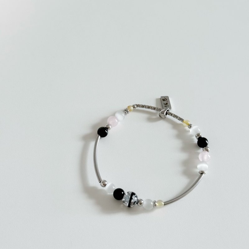 925纯银  304不锈钢 刻字吊饰 胎毛弹性手链 - 婴儿饰品 - 银 