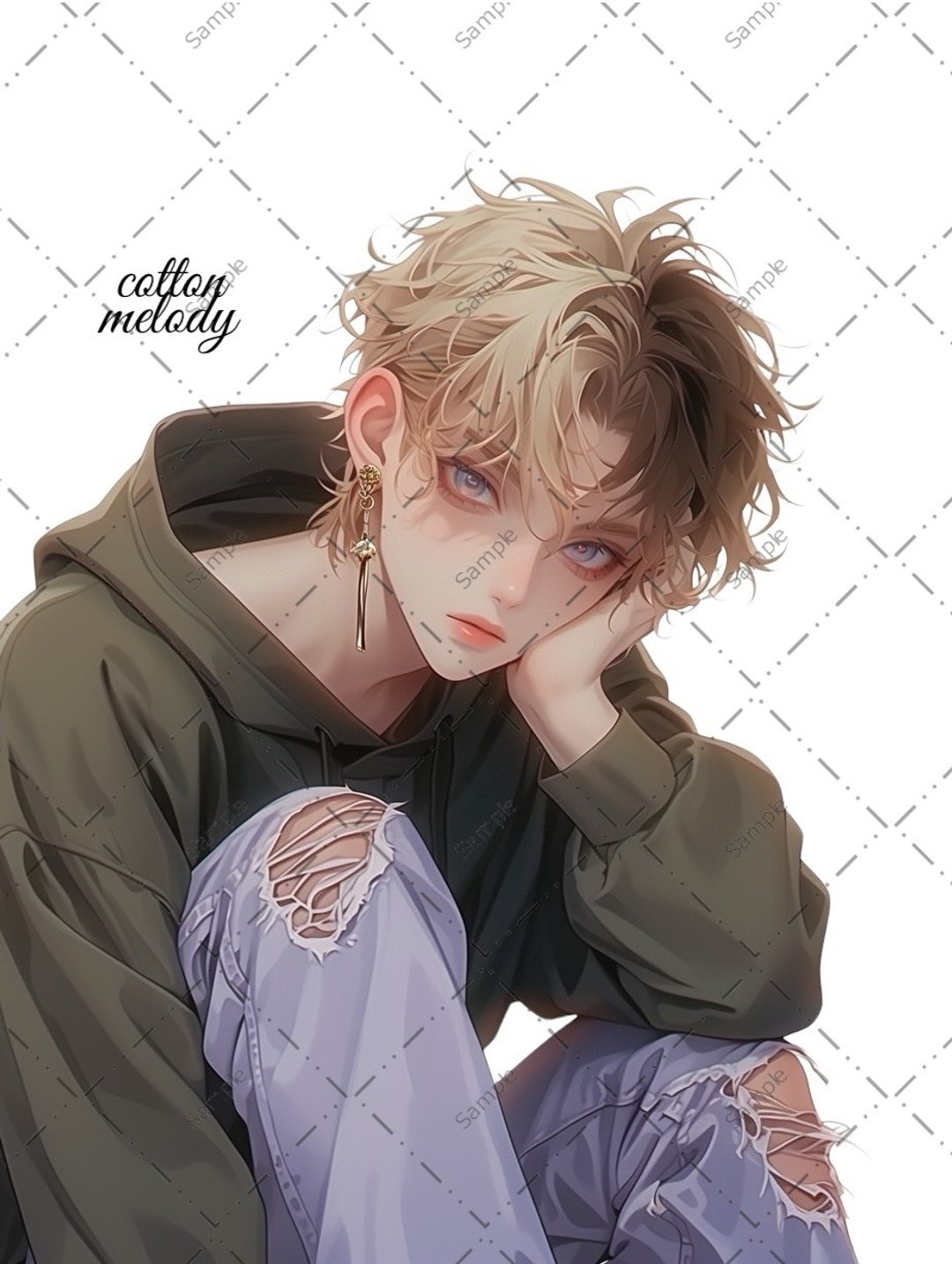 original sticker no.1356 人物贴纸 原创贴纸 人物贴纸 女孩贴纸 原创人物贴纸 - 贴纸 - 纸 