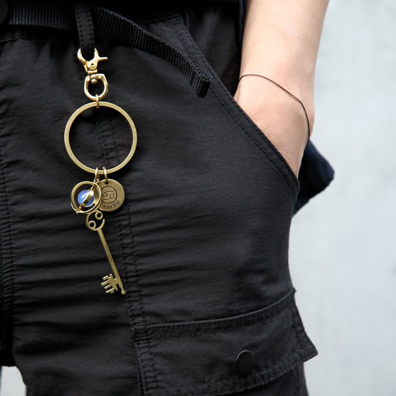 星之钥星座符号钥匙圈挂饰 - 钥匙链/钥匙包 - 其他金属 