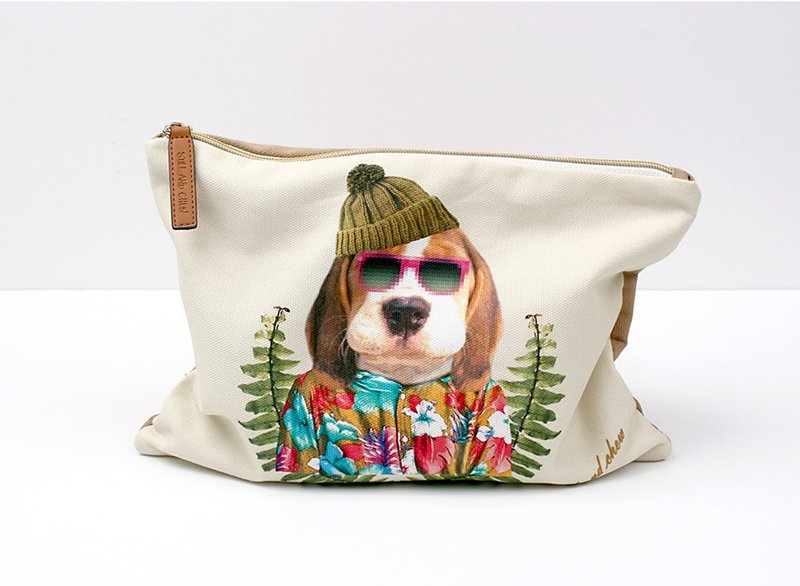 STILL AND CHEW 天然棉 手拿包 - FASHIONISTA - 手拿包 - 棉．麻 白色