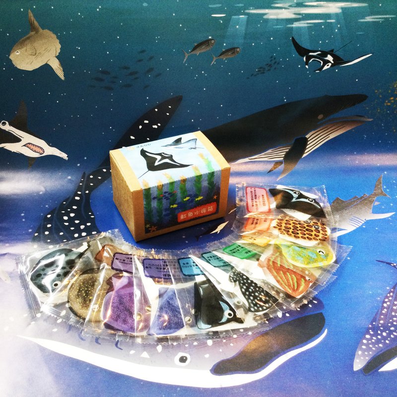 茶杯动物园-魟鱼水族箱/10个魟鱼造型茶包 - 茶 - 新鲜食材 多色