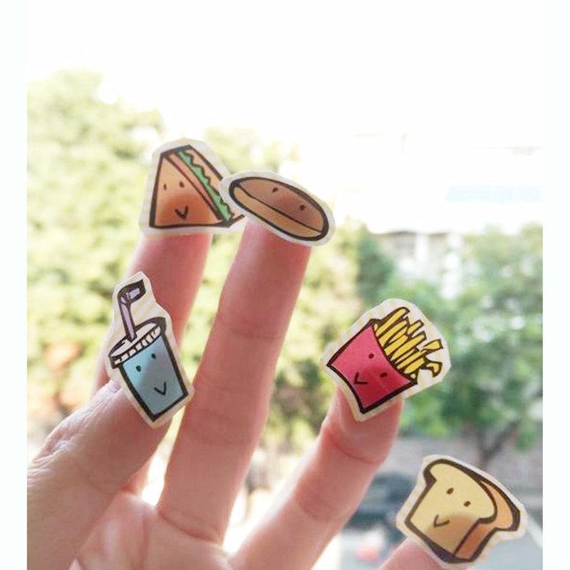 上杉采花 手札 万用贴 贴纸 文创 礼物 插图 猫咪 - 贴纸 - 纸 透明