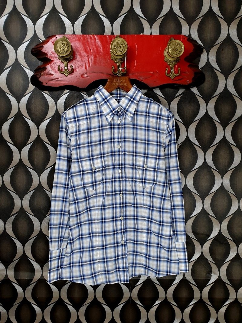 小龟葛葛-D&G 西部牛仔格纹古着衬衫 - 女装衬衫 - 棉．麻 