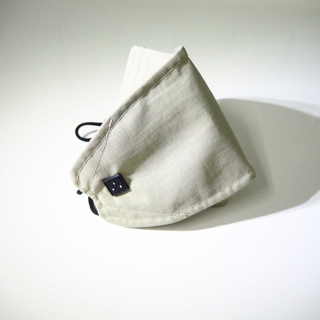 升级版 UN-3L-G AIRMASK 深蓝色 | 防水可替换滤材纯棉立体布口罩 - 口罩 - 防水材质 卡其色