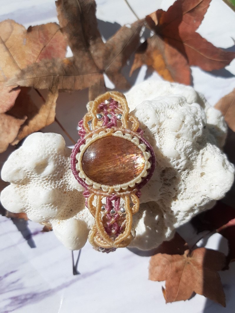 织途 - 太阳石编织手环 - 手链/手环 - 宝石 橘色