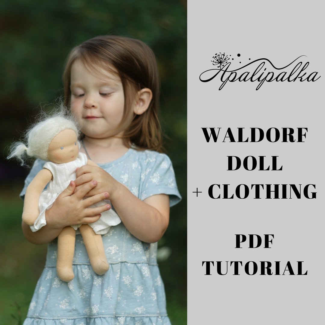 Waldorf doll pattern, Soft sculpture doll pattern, Sewing cloth doll pattern - 手工艺教程/工具书 - 其他材质 